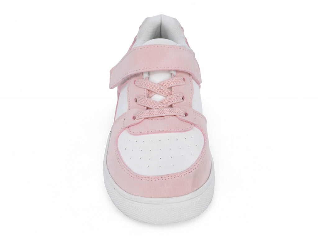 Girls Pink & White Courtside Sneaker