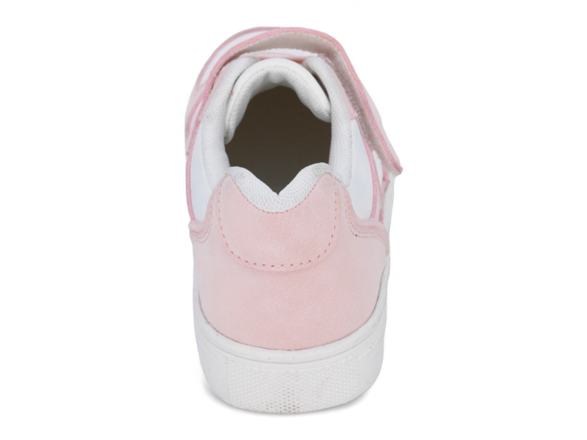 Girls Pink & White Courtside Sneaker