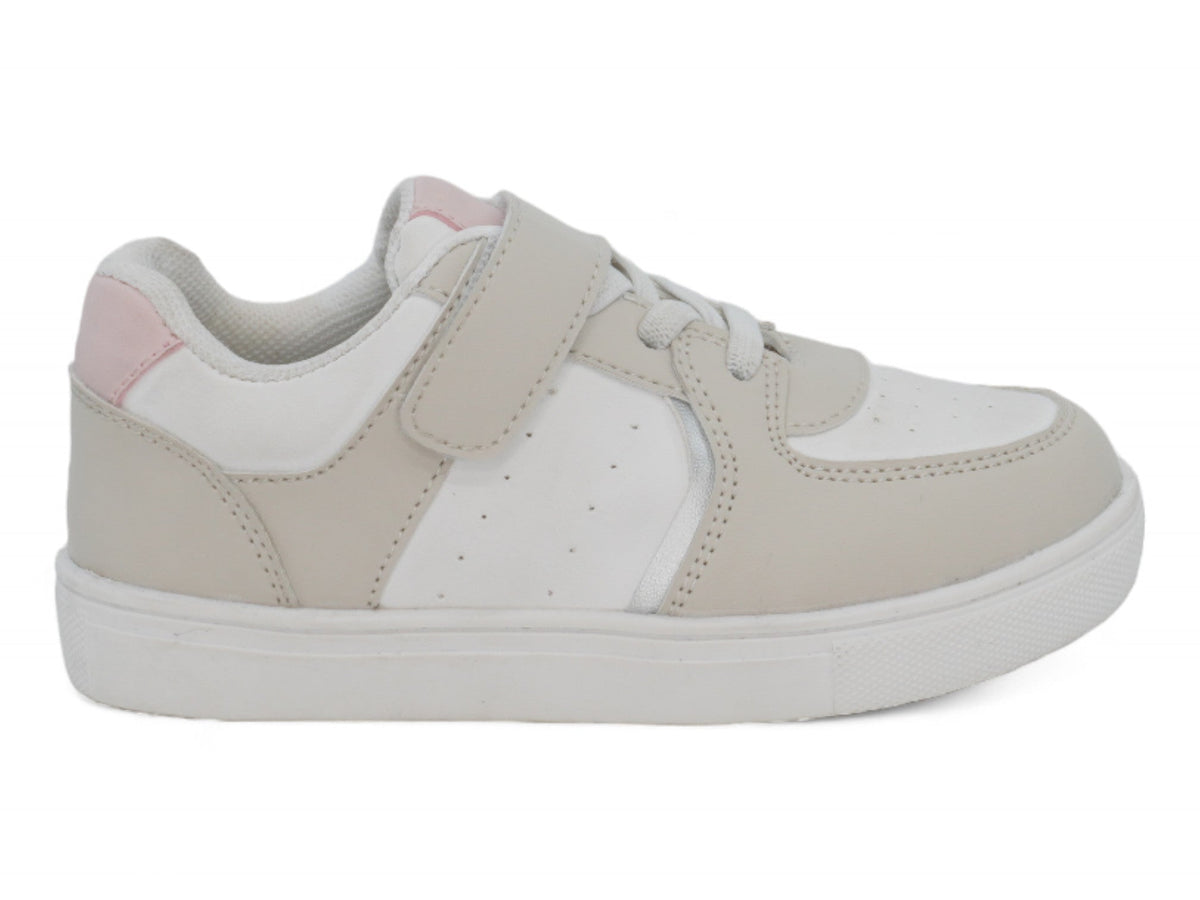 Toddler Gray & Pink Laceup Sneaker