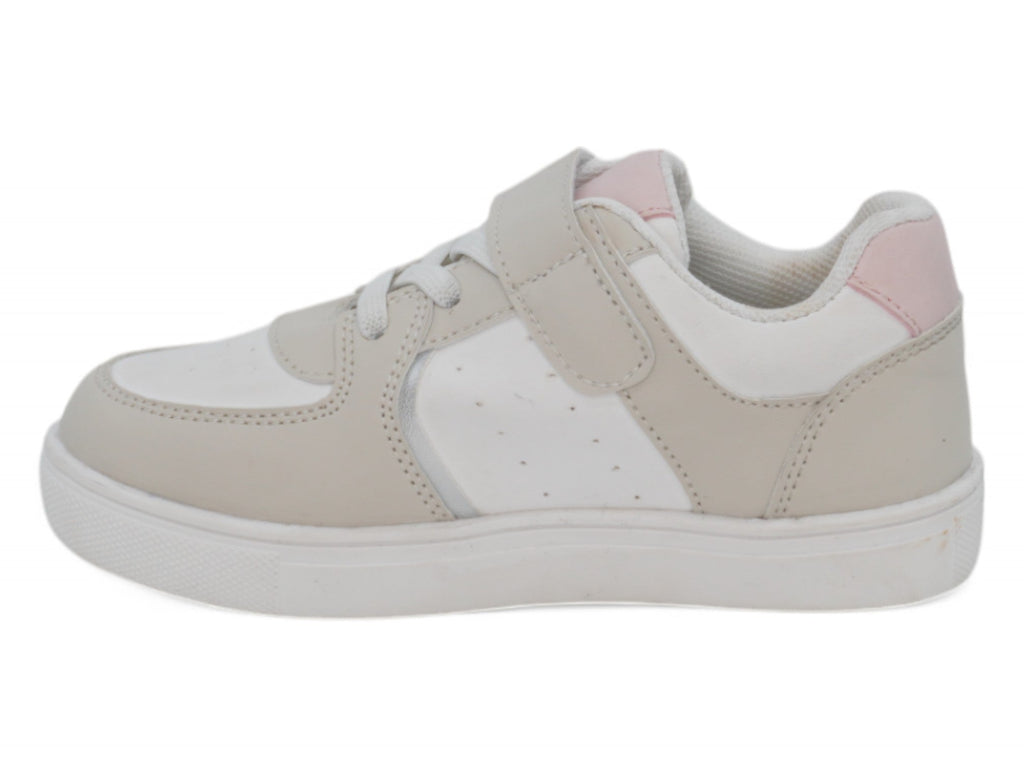 Toddler Gray & Pink Laceup Sneaker