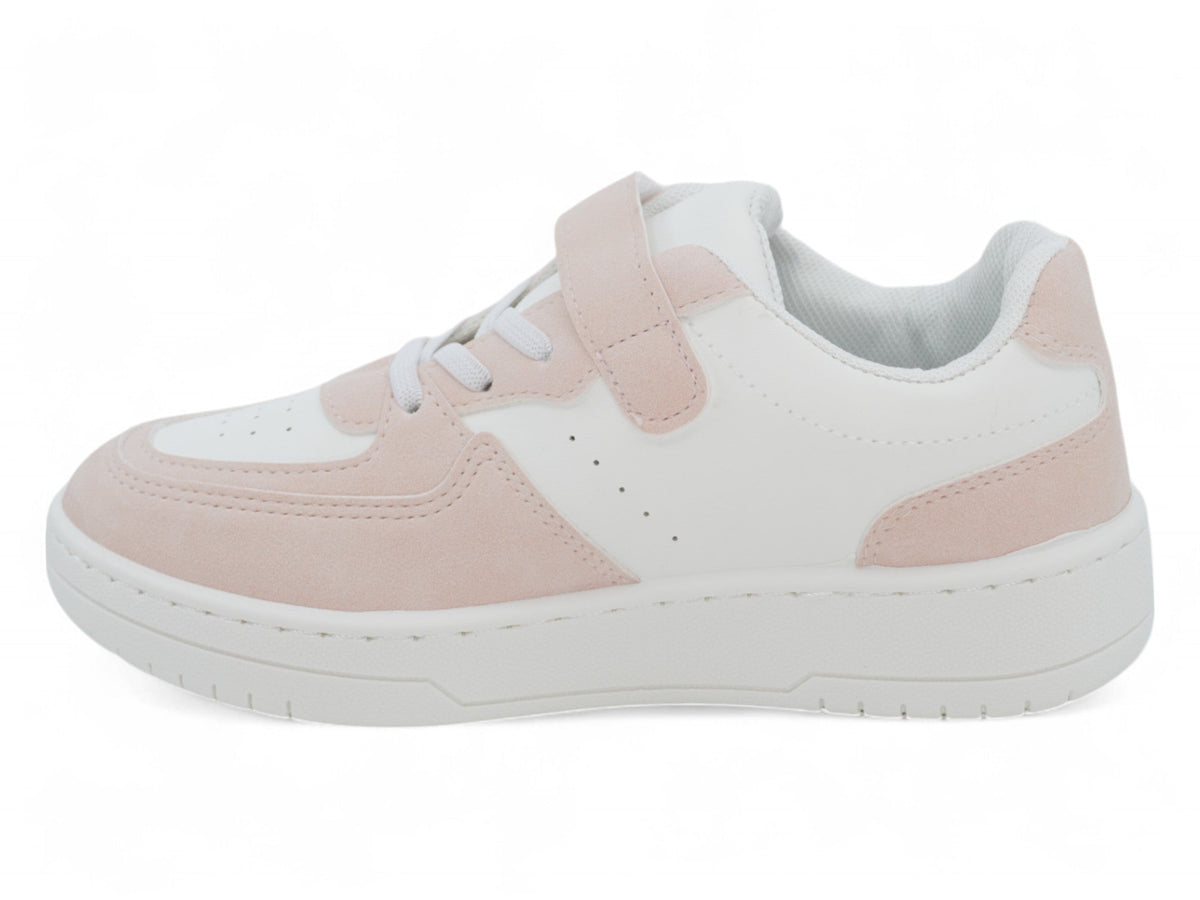 Girls Pink Platform Velcro Sneaker