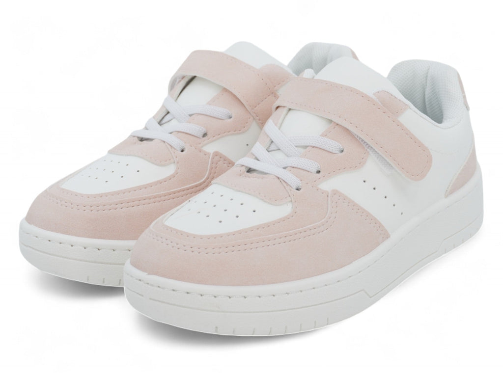 Girls Pink Platform Velcro Sneaker