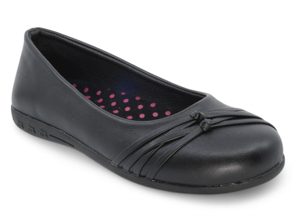 Girls` Black Addison School Shoe