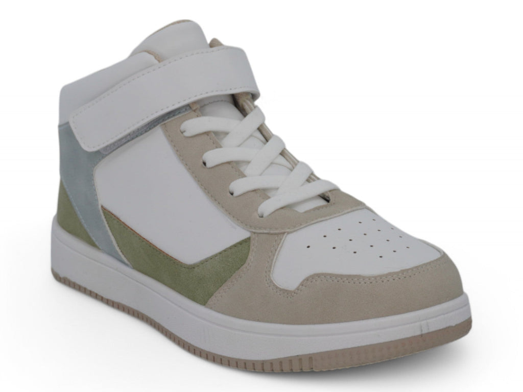 Toddler Gray & Blue High Top Sneaker