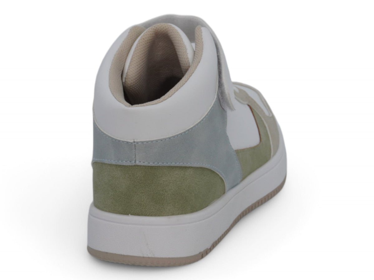 Toddler Gray & Blue High Top Sneaker