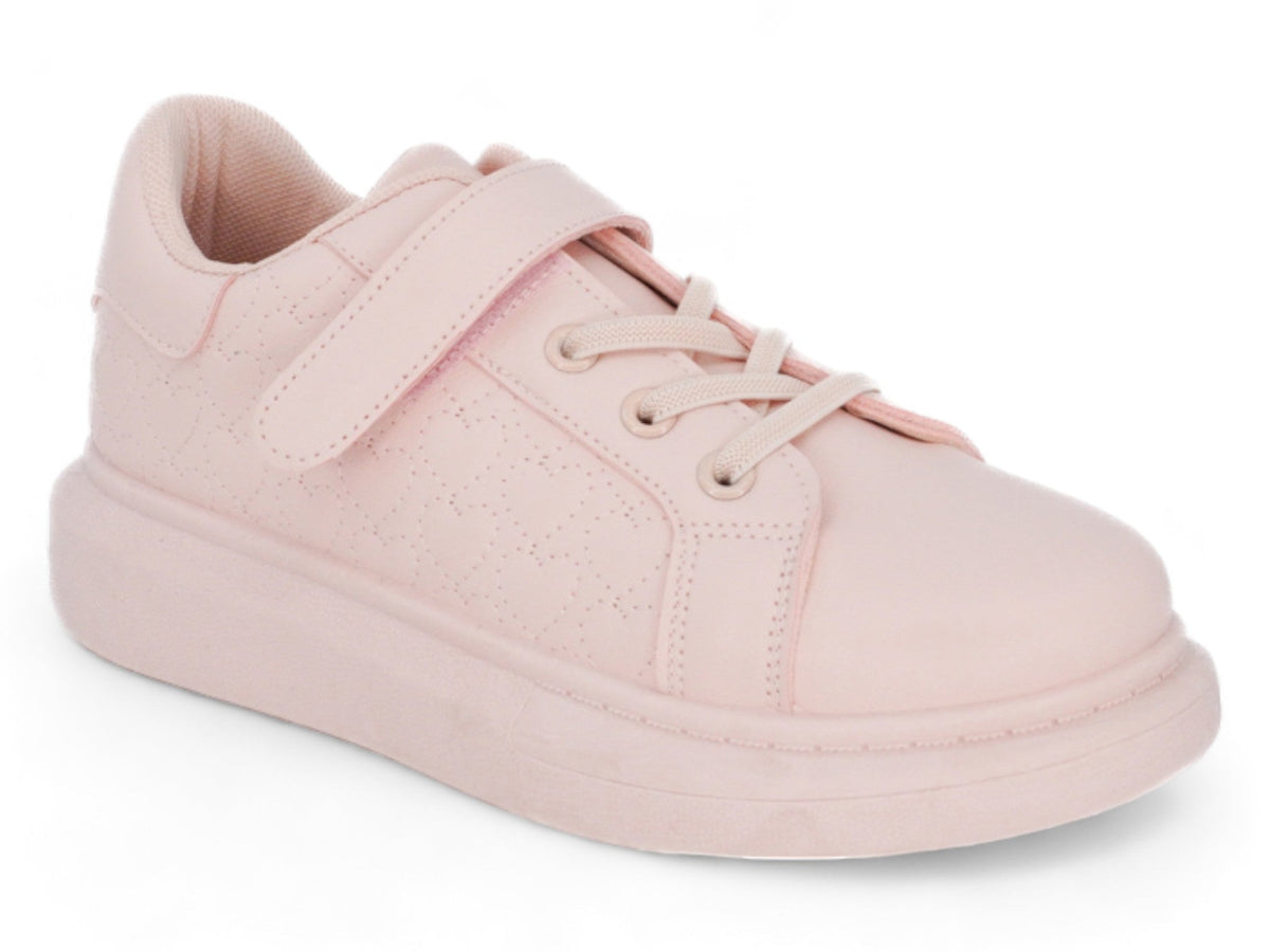 Girls Pink Heart Platform Sneaker