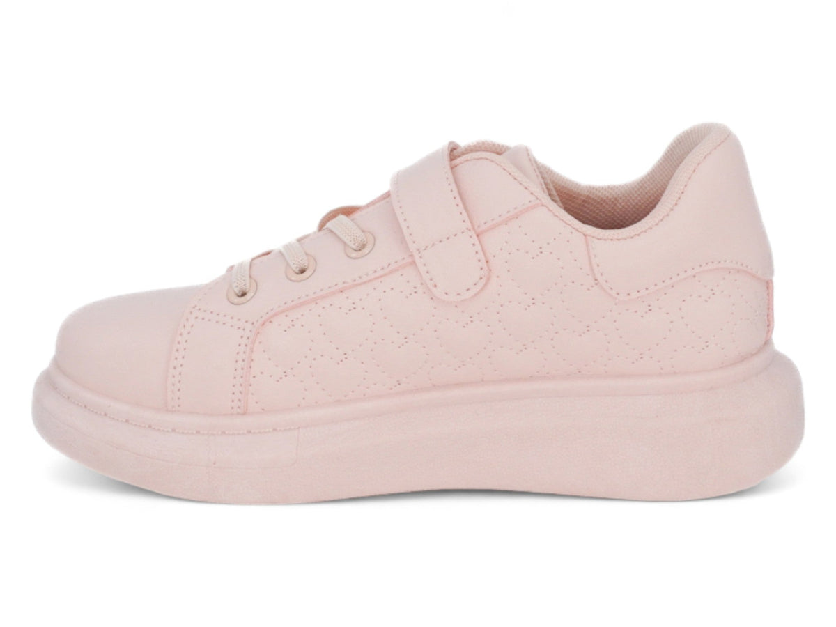 Girls Pink Heart Platform Sneaker
