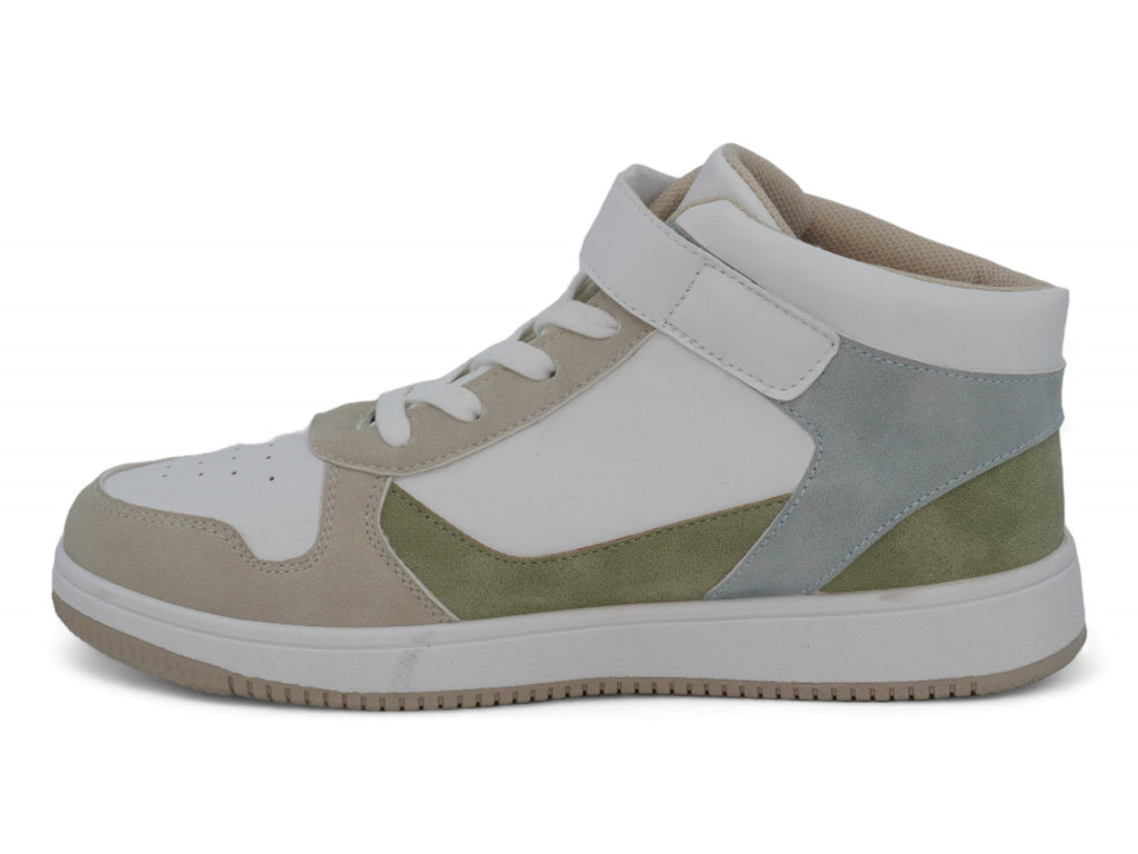 Girls Gray & Blue High Top Sneaker
