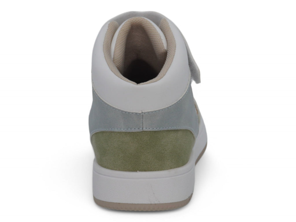 Girls Gray & Blue High Top Sneaker