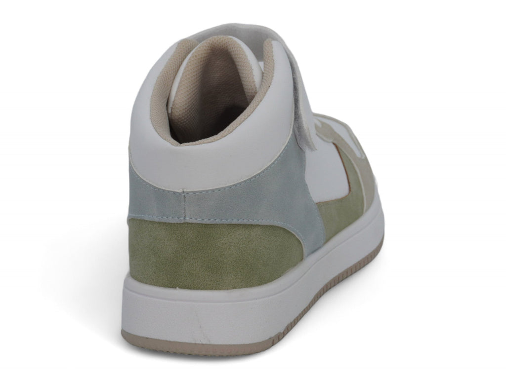 Girls Gray & Blue High Top Sneaker