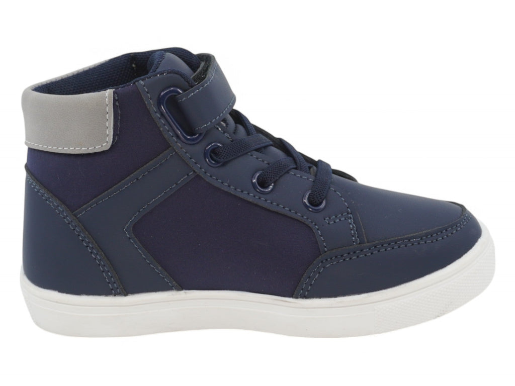 Toddler Navy & Gray High Top Sneaker