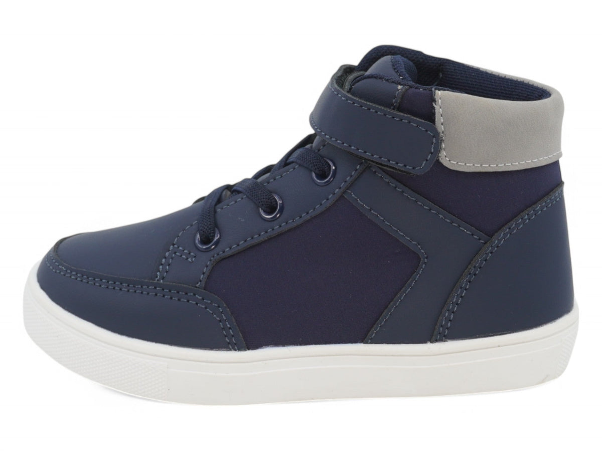Toddler Navy & Gray High Top Sneaker