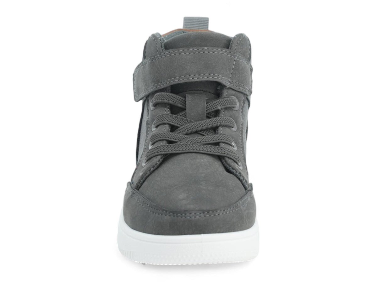 Boys` Gray & Tan High Top Sneaker