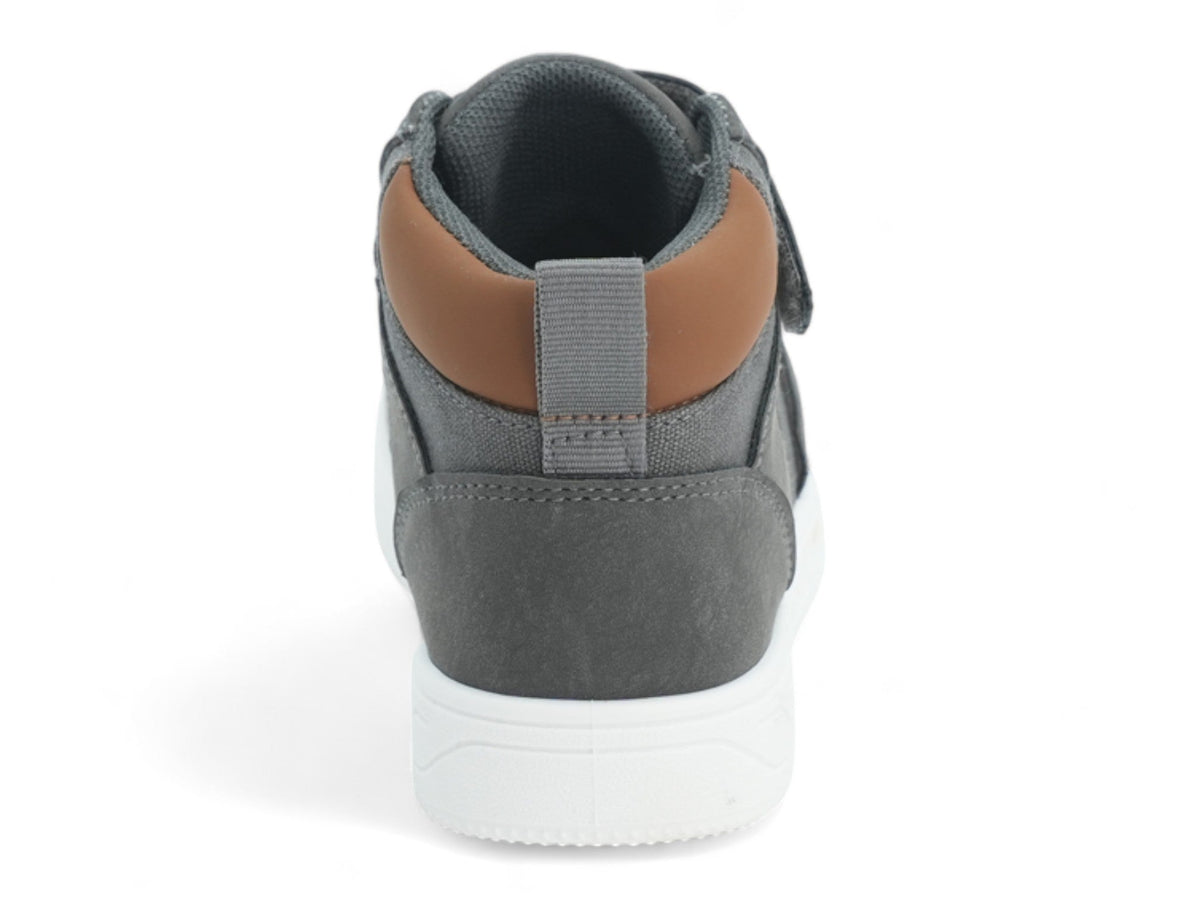 Boys` Gray & Tan High Top Sneaker